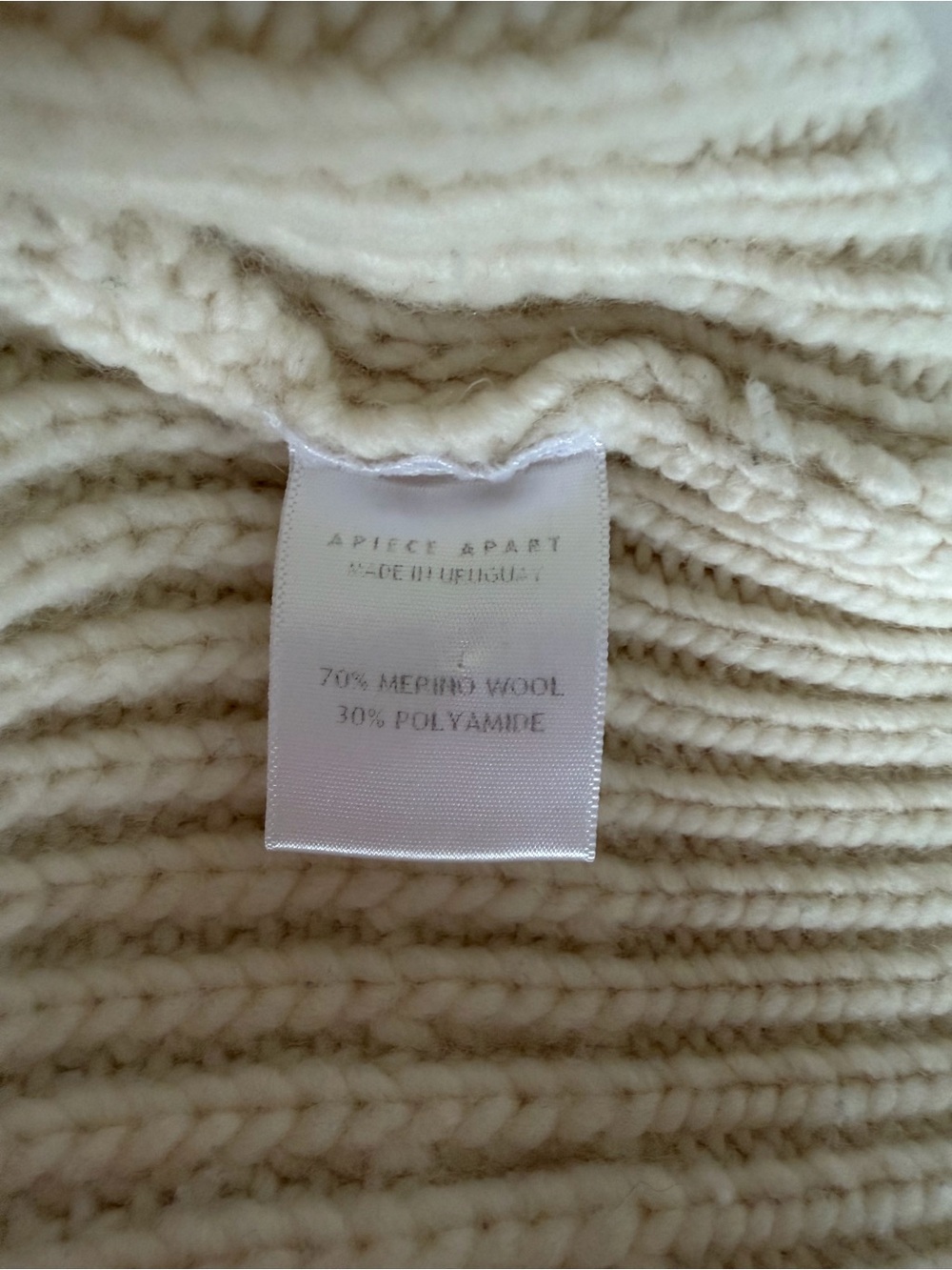 Apiece Apart Cream Cable-Knit Sleeveless Sweater Vest - Picture 5 of 7